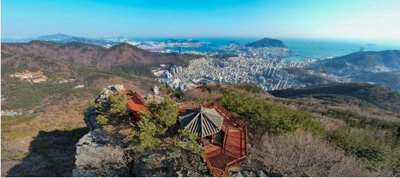 구덕산 전망대에서 바라본 부산의 파노라마 전망