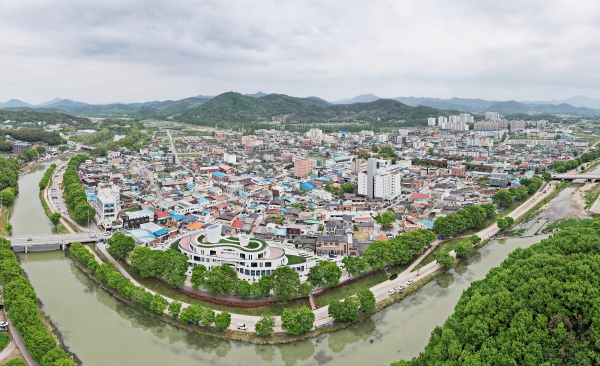 드론으로 찍은 담양군 담양읍 전경 / 담양군 제공